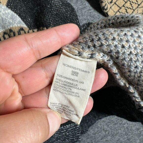 Woolrich Beige and Gray Patterned Turtleneck Sweater - Picture 9 of 13